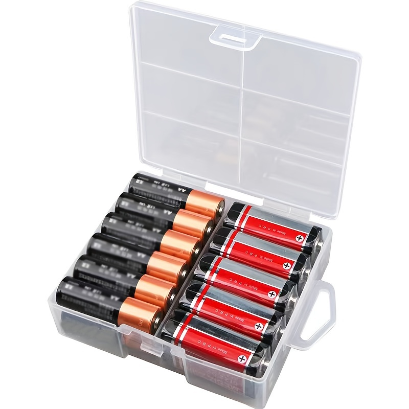 mDesign Rangement Piles pour AA, AAA et Autres Piles (Lot de 2) – boîte de  Rangement empilable pour Batteries et chargeurs – idéal pour Le Bureau et  Le Garage – Transparent : : Autres
