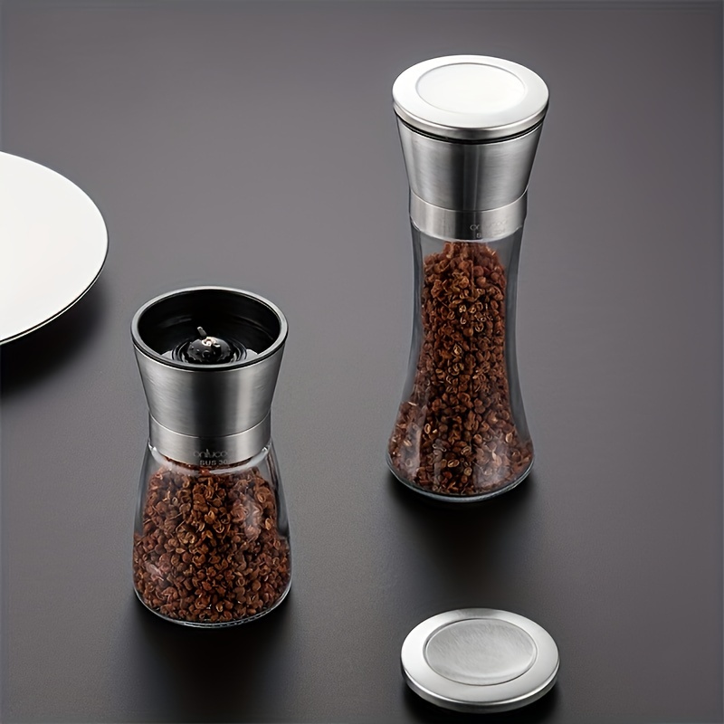 Gorgeous Salt And Pepper Grinder Set - Refillable Stainless Steel