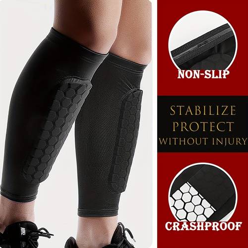 order a size up 1pc new soccer shin guard shin pad for youth adult calf compression sleeve with honeycomb pad support protector for shin splint baseball boxing kickboxing mtb lightweight