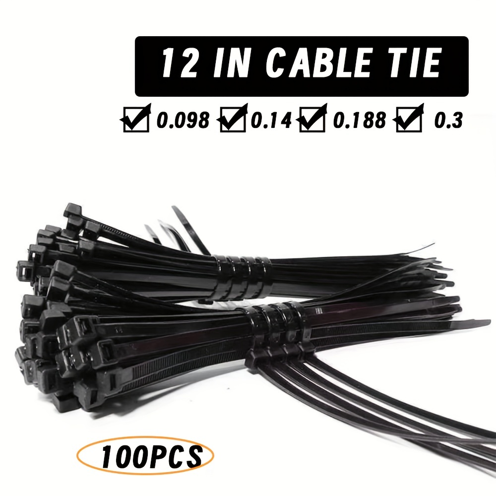 100 Bridas Para Cables Con Cremallera, Reutilizables Y Ajust