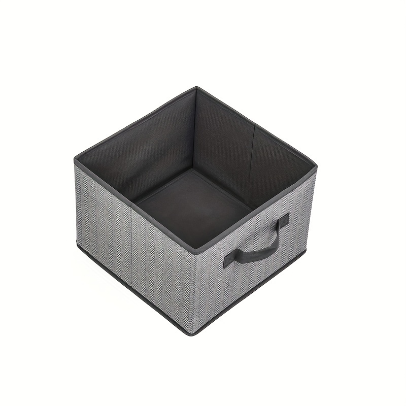 1Pc Grey Large Capacity Non-Woven Storage Box for Clothing And