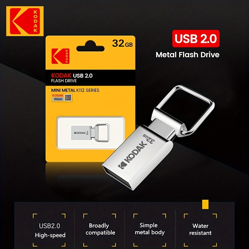 Acheter Kodak K122 Mini clé USB en métal clé USB 2.0 16 Go 32 Go 64 Go avec  lanière