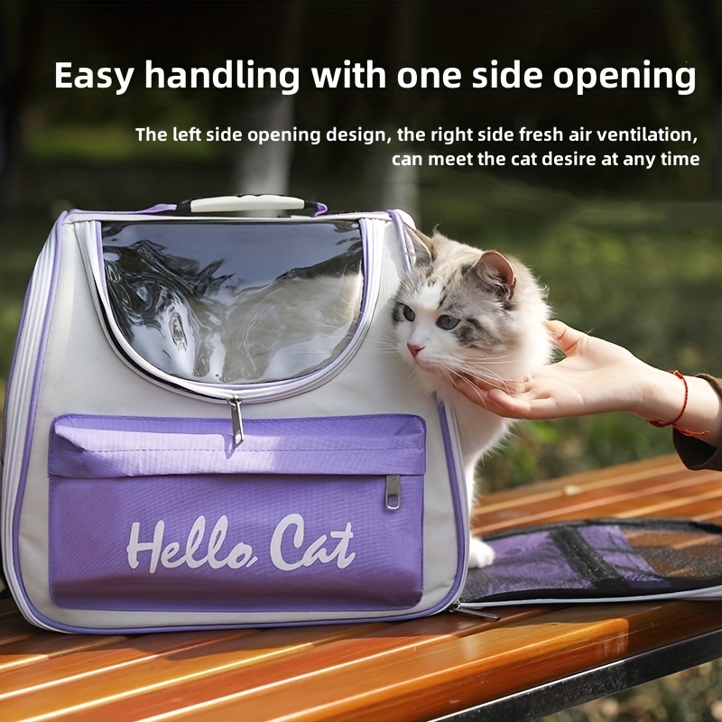 Pet Carrier Backpack For Cats, Cat Bag, Portable Transparent Space Capsule  Pet Bag For Going Out, Breathable Cat Backpack - Temu