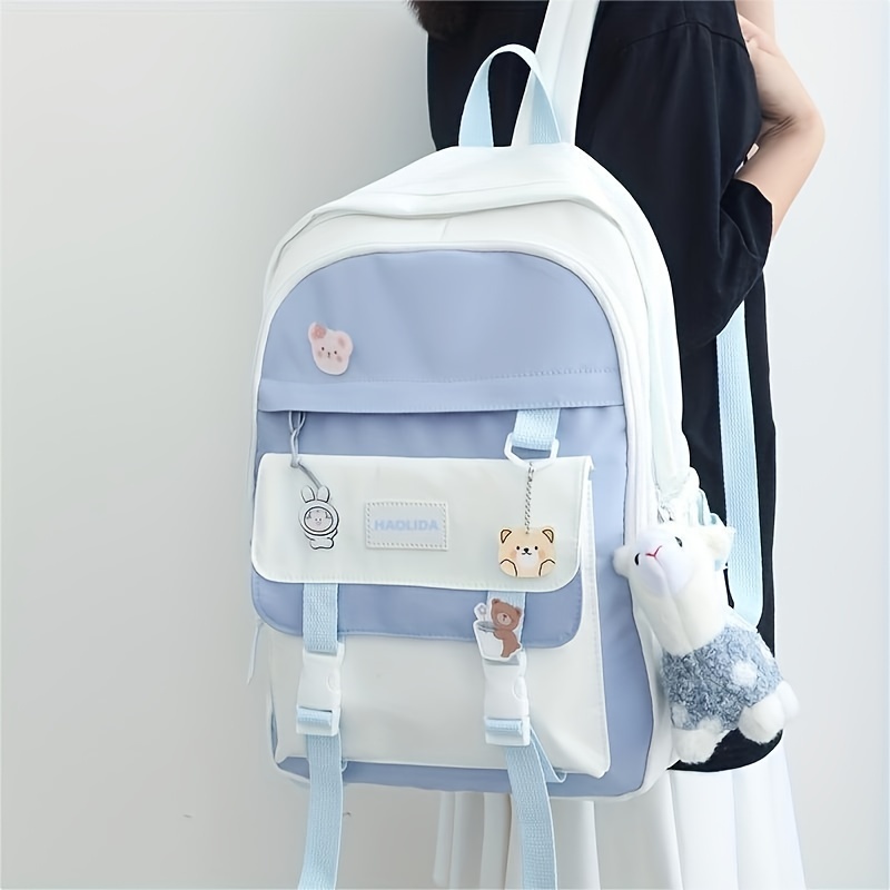 Japan Anello Women Student Linen Cloth Backpack Student Travel Polyester  Bags