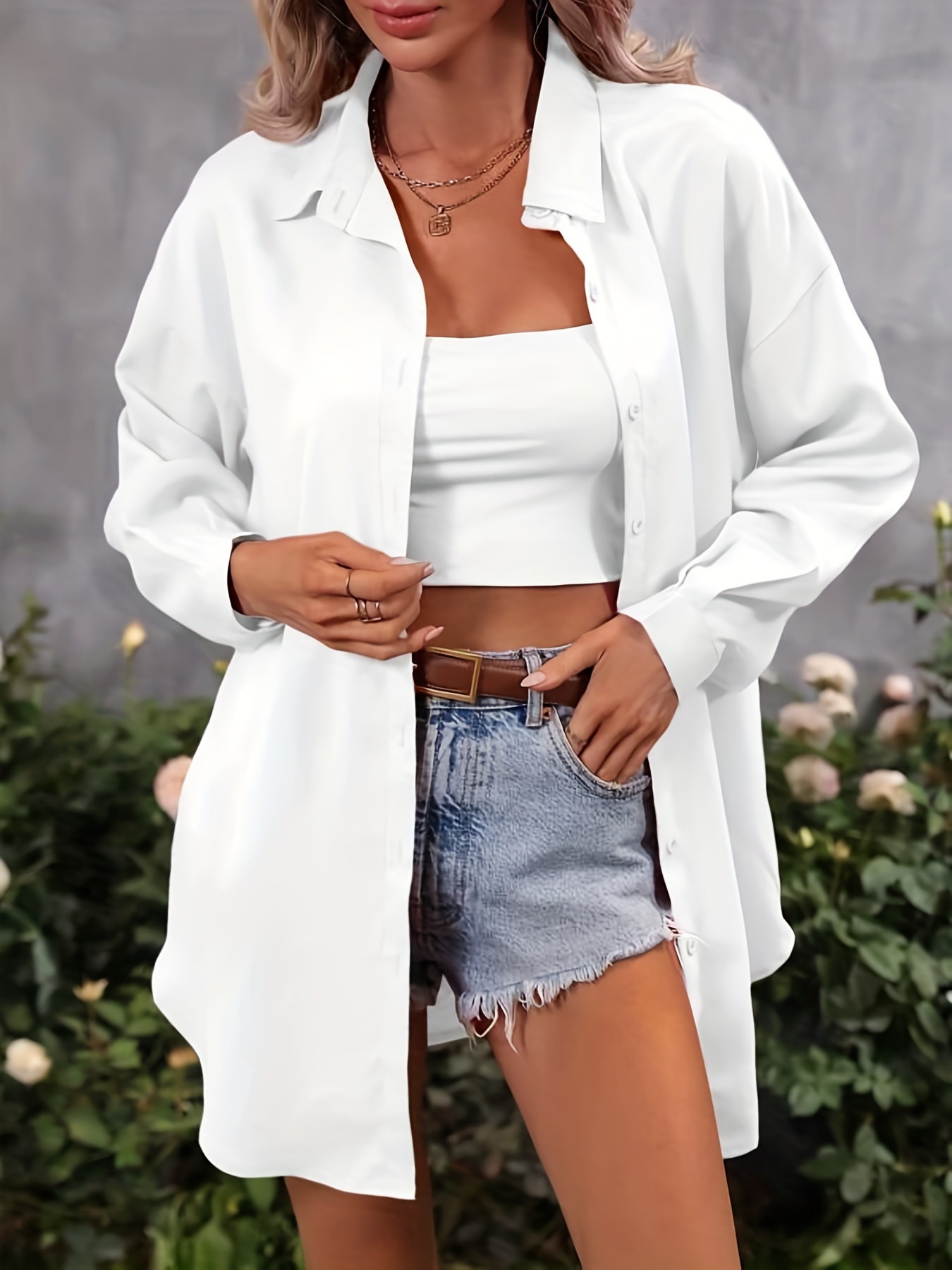 Elegant White Two-piece Set, Long Sleeve Pocket T-shirt & Ribbed Slim High  Waist Skirt Outfits, Women's Clothing