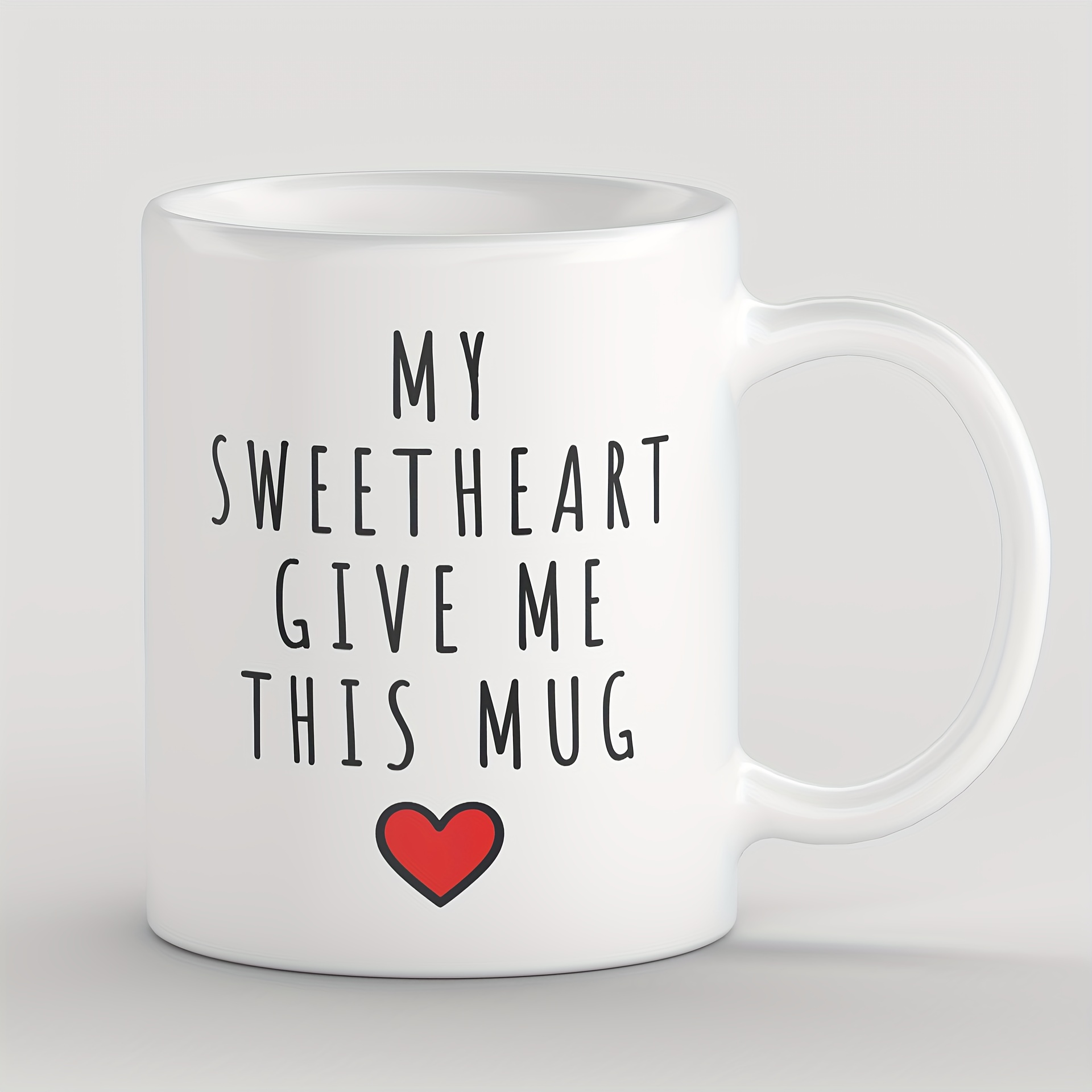 1pc, Heart Shaped Coffee Mug, Ceramic Coffee Cups, Cute Irregular Water  Cups, Summer Winter Drinkware, Valentine's Day Gifts