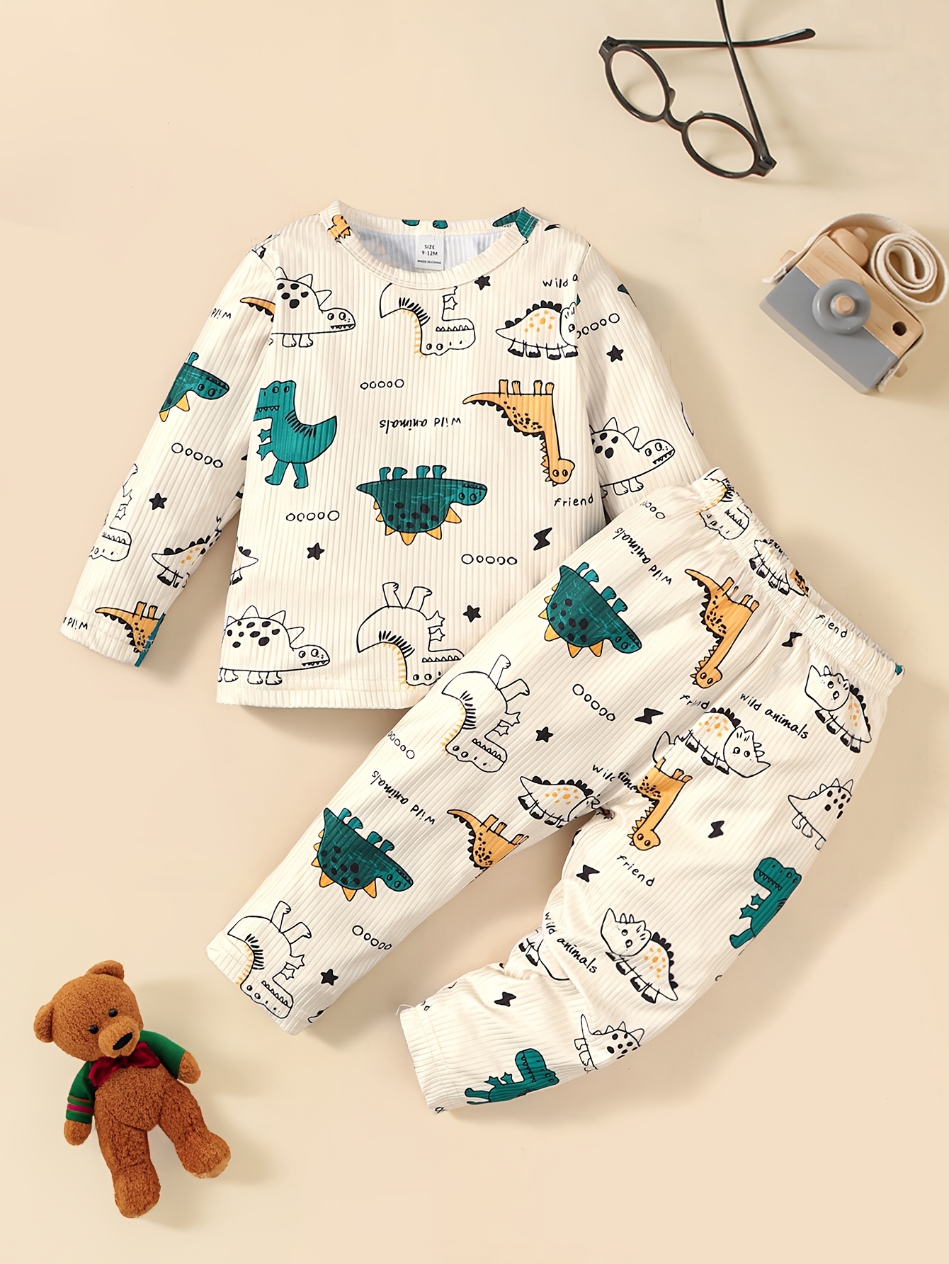 Ladies Pajamas Spring and Autumn Cute Animal Women's Long Sleeve O