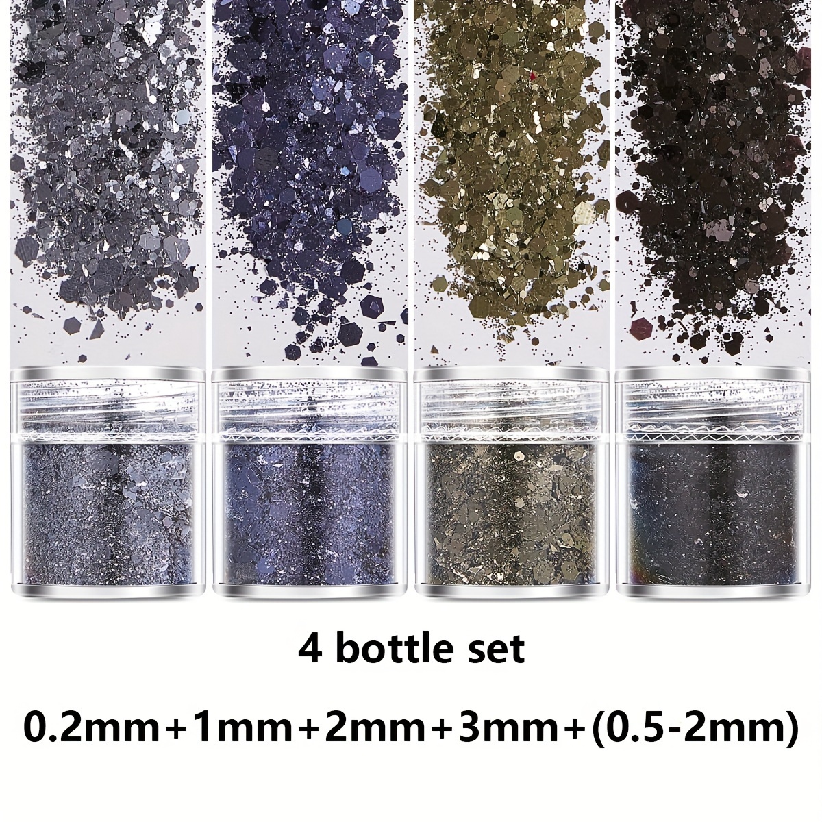 10 (Black) (Extra Fine & Fine Glitter)