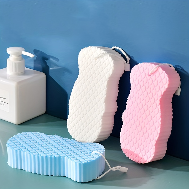 Esponja de baño exfoliante ultrasuave, esponja de ducha suave para el  cuerpo, exfoliante de spa para eliminar la piel muerta, esponjas de baño 3D  para