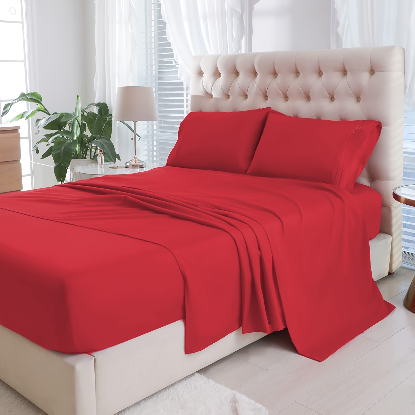 Fitted Sheet Set ( 1 Fitted Sheet + 2 Pillowcases) - Temu
