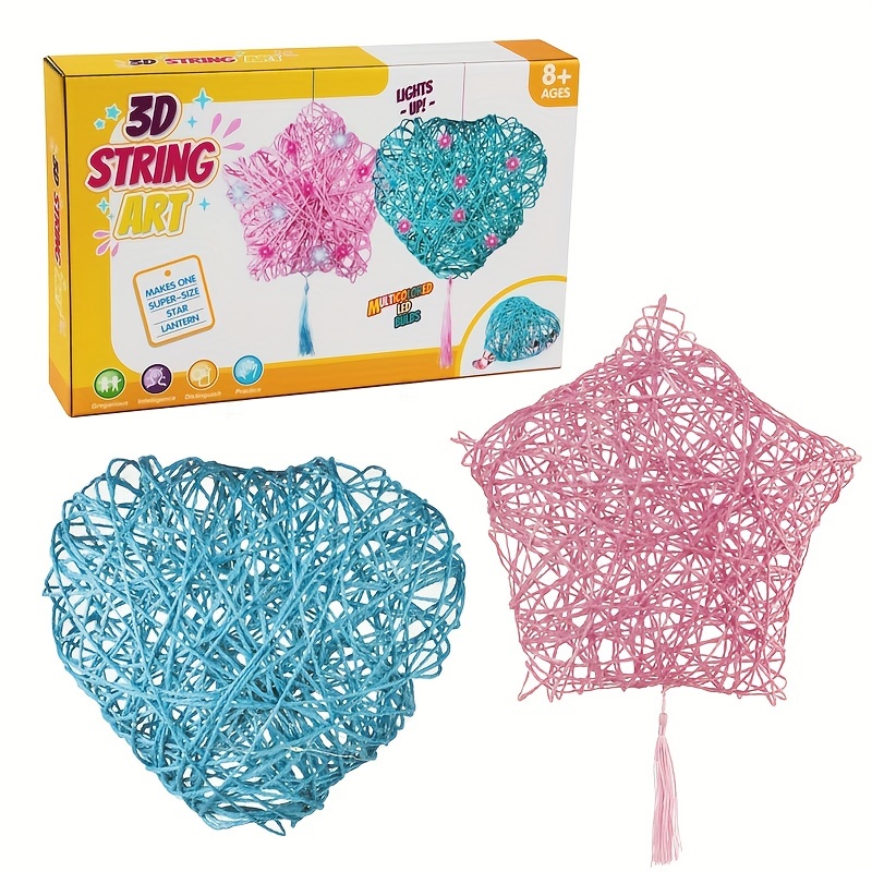  3D String Art Kit for Kids - Makes a Light-Up Star