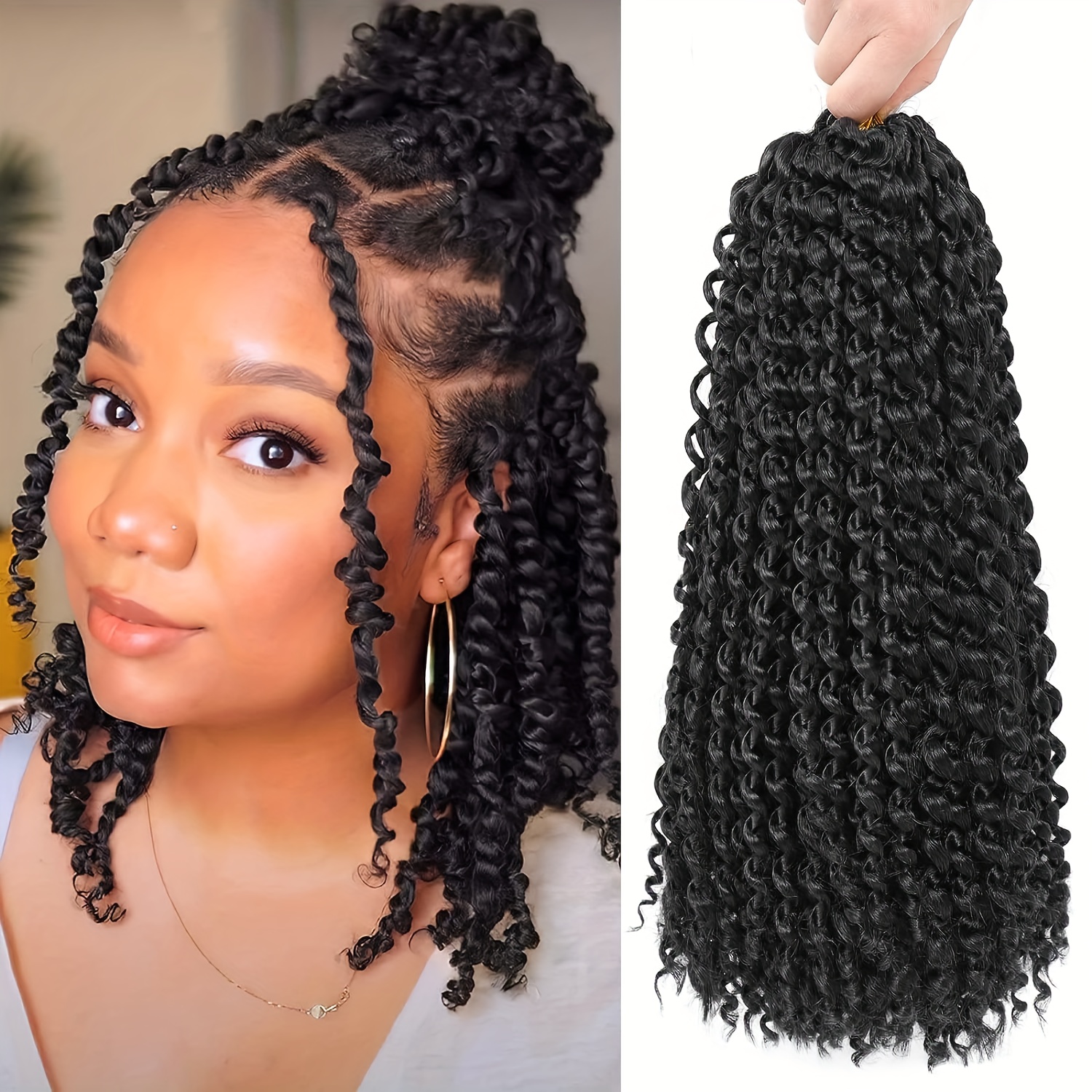 Spring Afro Twist Crochet Hair 8 Strands Kinky Twist - Temu Canada