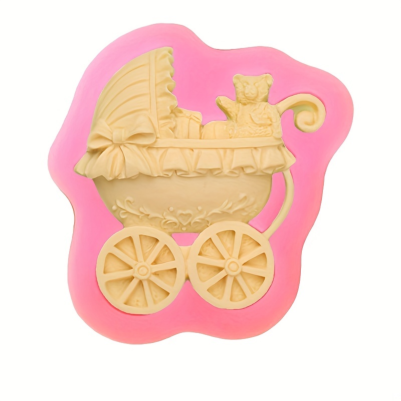 Baby Stuff Chocolate Mold 3d Silicone Mold Stroller Milk - Temu