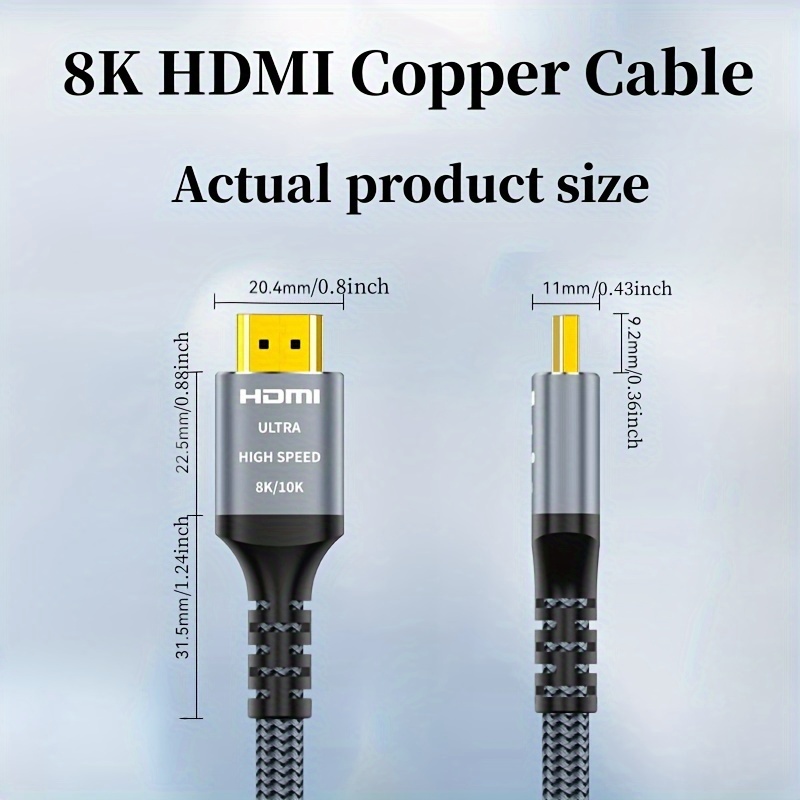 8k compatible Cable 2.1 8k@60hz Ultra Digital Hd - Temu