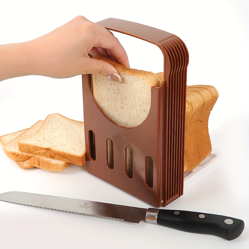 Bread Slicer Cutting Guide with Knife Bamboo Bread Cutter for