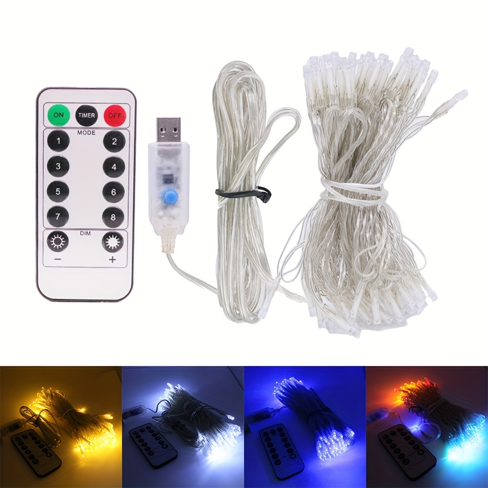 LED Rope Lights Plug in Operated String Lights Hanging Fairy Lights with  Remote for Camping Party Halloween Christmas Decoration, 30M-300LED 