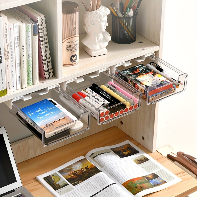 Under Desk Drawer Organizer Under Desk Storage Drawers Clamp - Temu