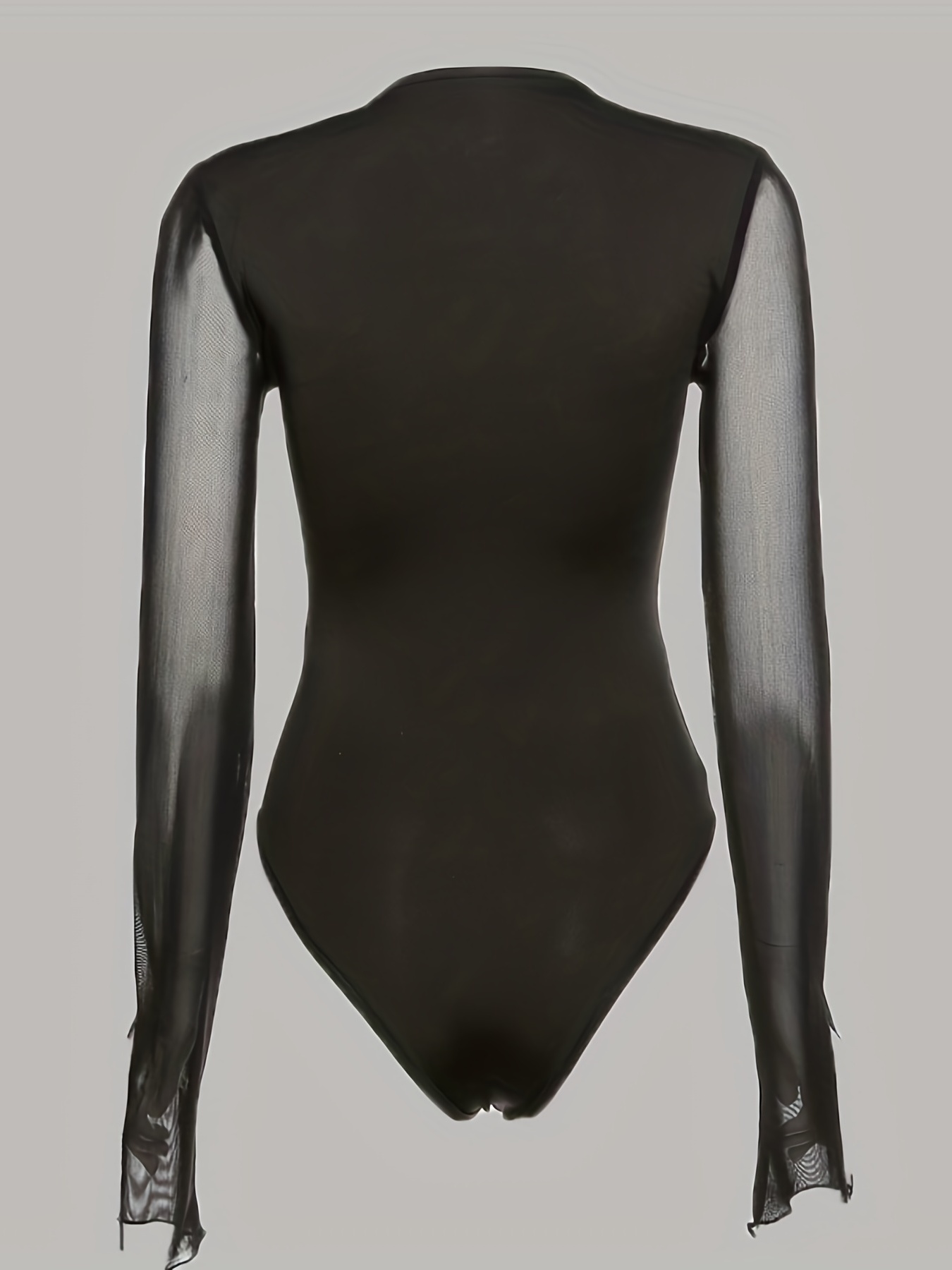 Asymmetrical Solid Cut Out Bodysuit, Sexy Long Sleeve One Piece