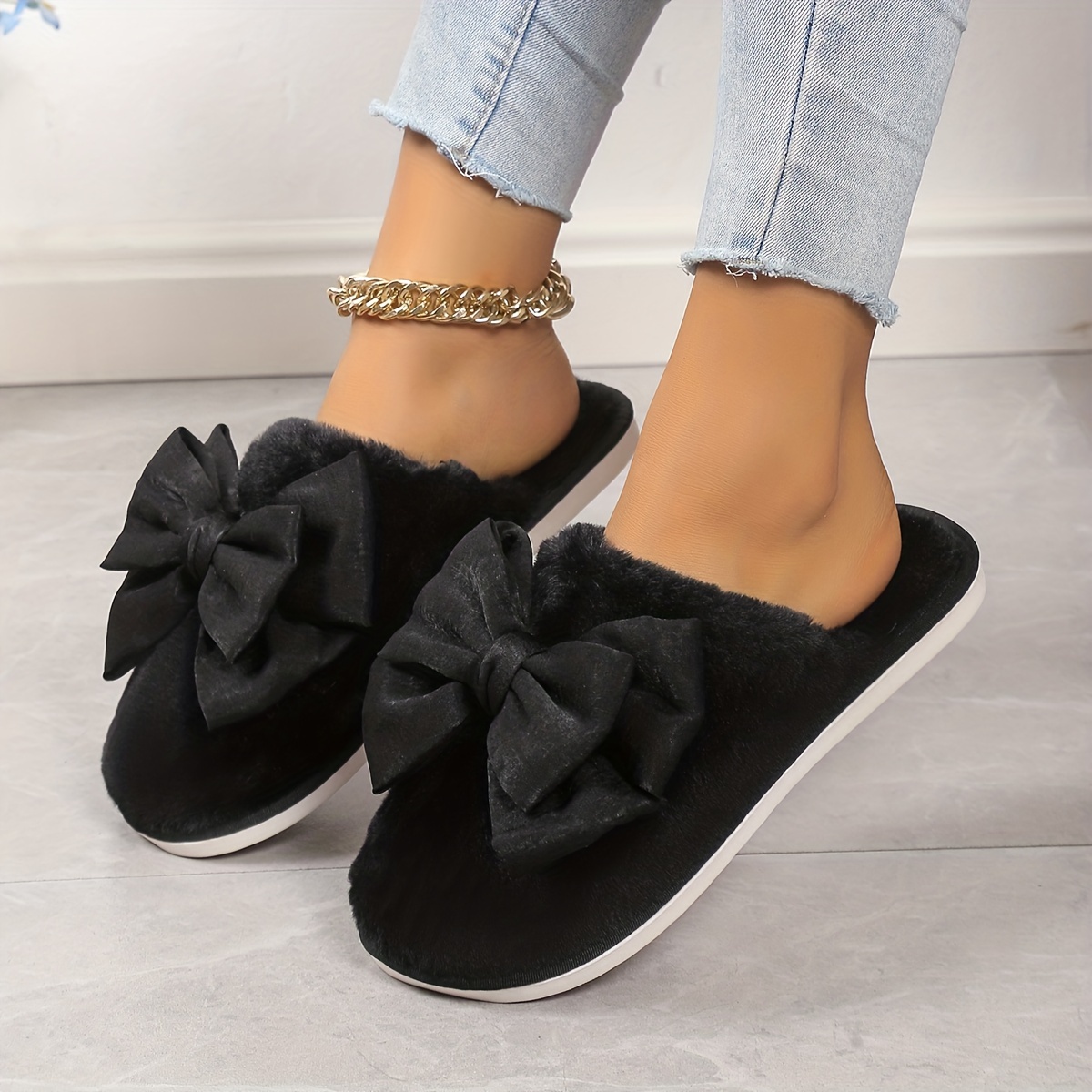 Bow on sale sliders black