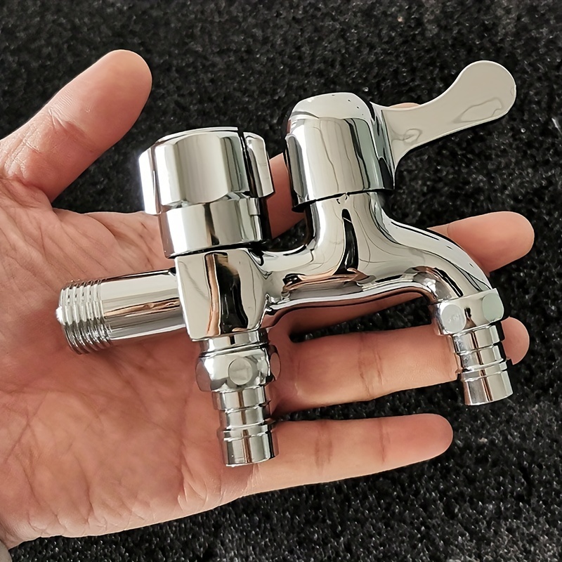 BiaoTeng robinet double sortie 1/2 1/2 acier inoxydable pour robinet de  machine à laver robinet jardin exterieur double sortie pour la cuisine,  brossé
