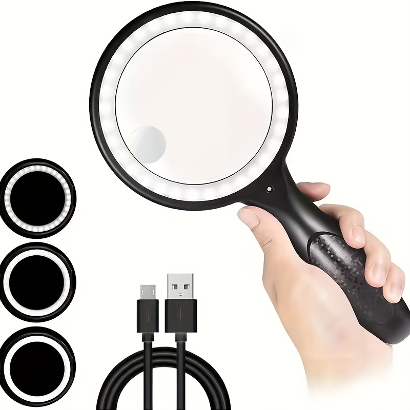 Head Magnifying Glass with Light Rechargeable Headband Magnifier