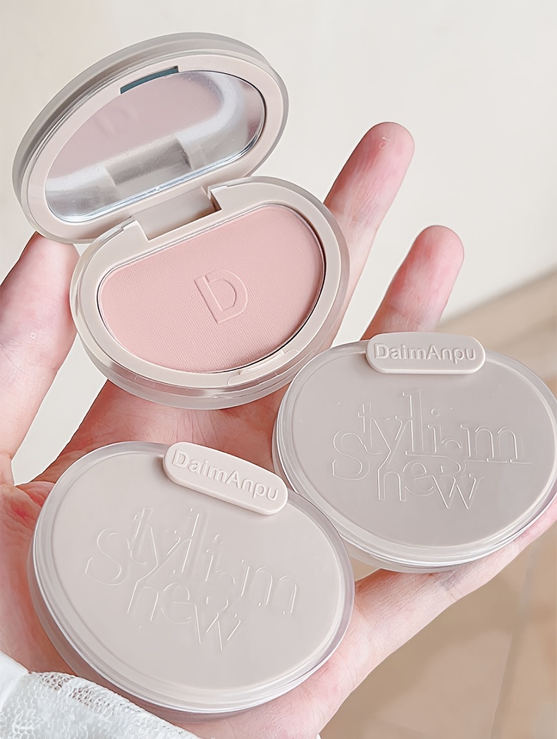 Long Lasting Waterproof Facial Honey Powder Blush with Creamy Texture, Lightweight, Non-Dry, Fresh, Sweet Natural Nude Color and Containing Plant Squalane