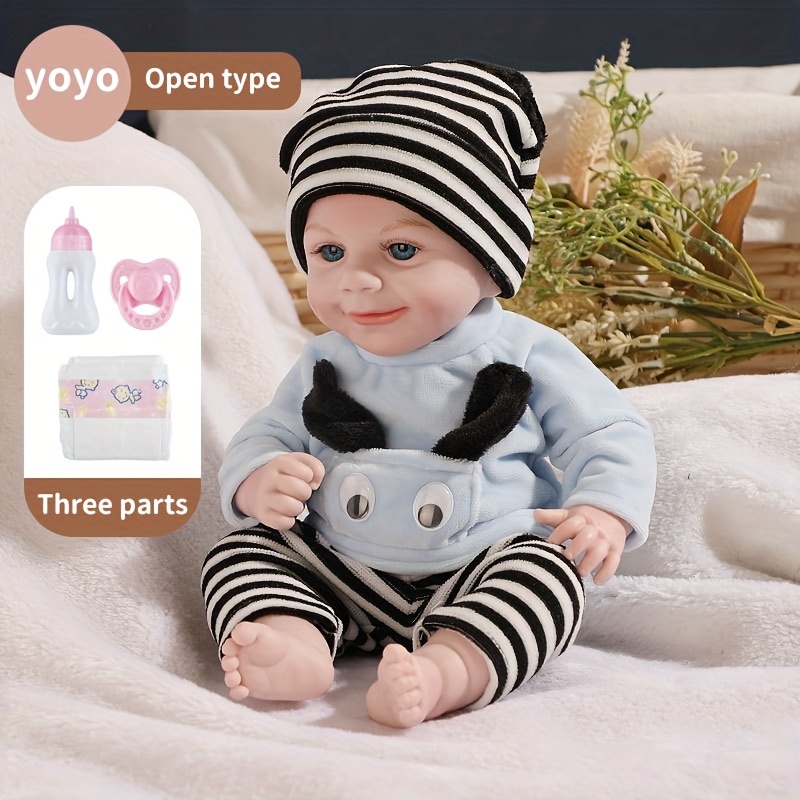 Full Body Silicone Reborn Dolls Eyes Closed Realistic Newborn Baby