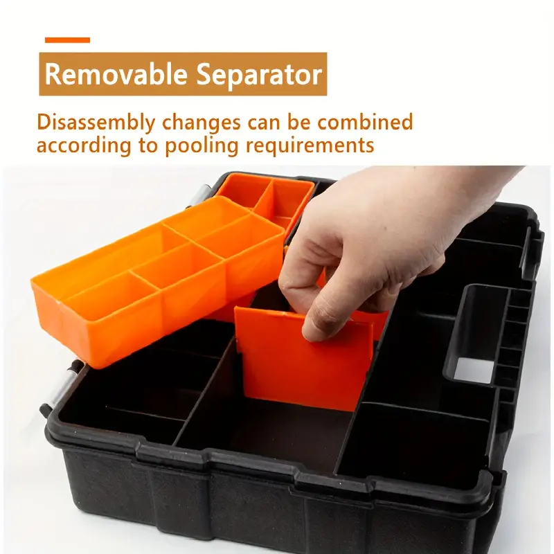 1 Set, Organisateur D'outils, Boîte De Rangement D'outils, Diviseur En  Plastique Amovible Avec Compartiment