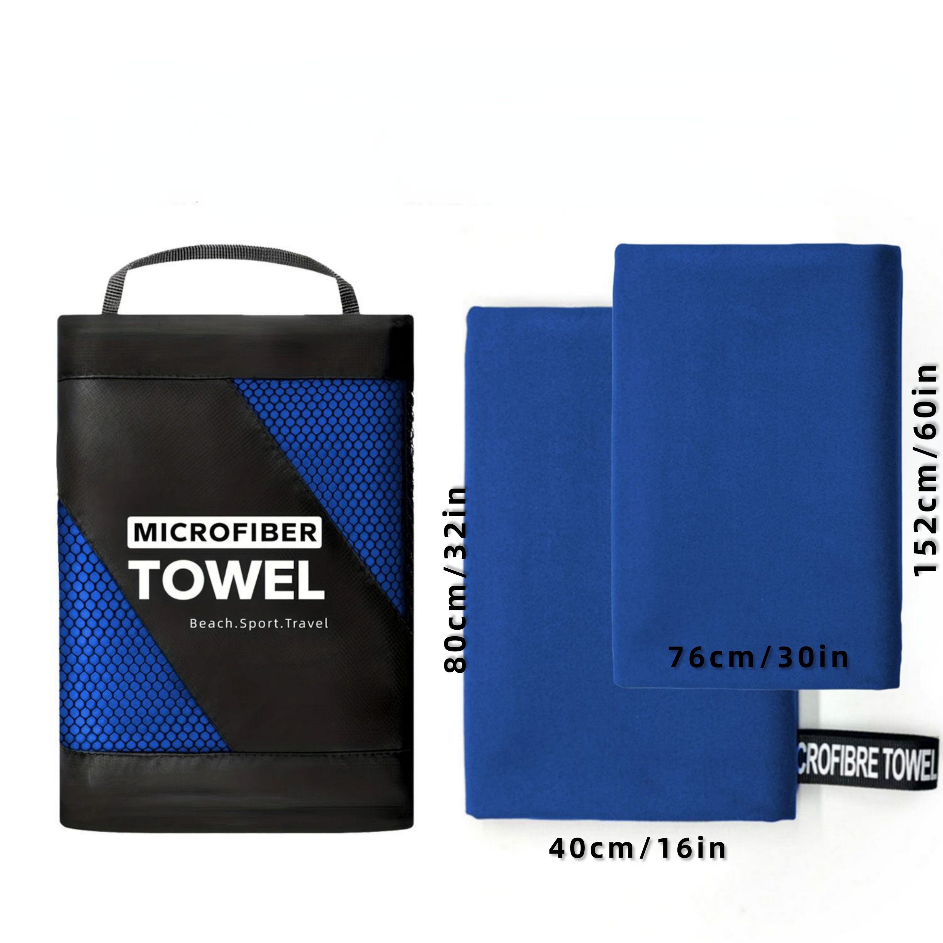 Paquete de 8 toallas de viaje de microfibra de secado rápido, toalla  compacta de campamento, fitness, senderismo, yoga, toalla de microfibra  para