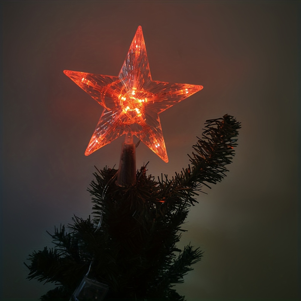 Christmas Tree Topper Star With Lights Led Night - Temu