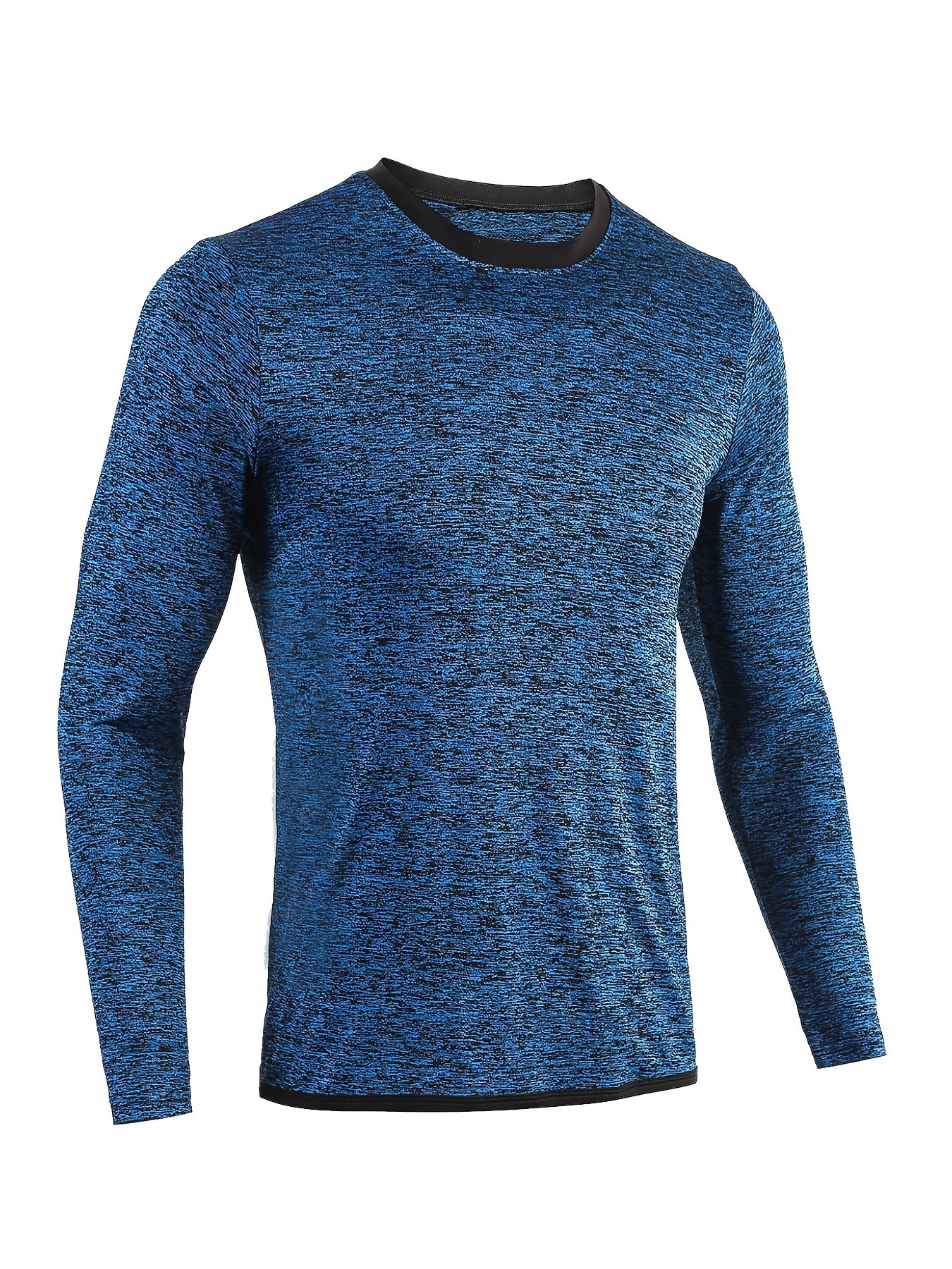 Breathable Compression Long Sleeve Sports Shirt for Men - Quick Drying Crew  Neck Athletic Wear for Basketball, Football, Running, and Fitness