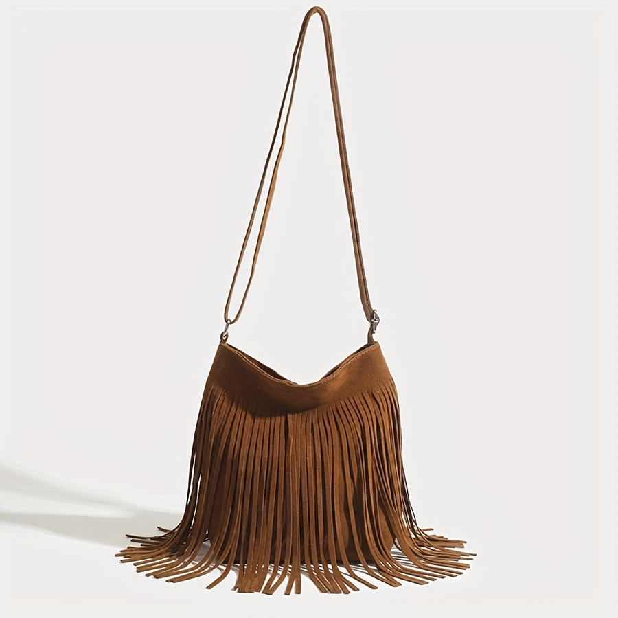 Lucchese | Mini Axis Fringe Bag :: Axis Brown