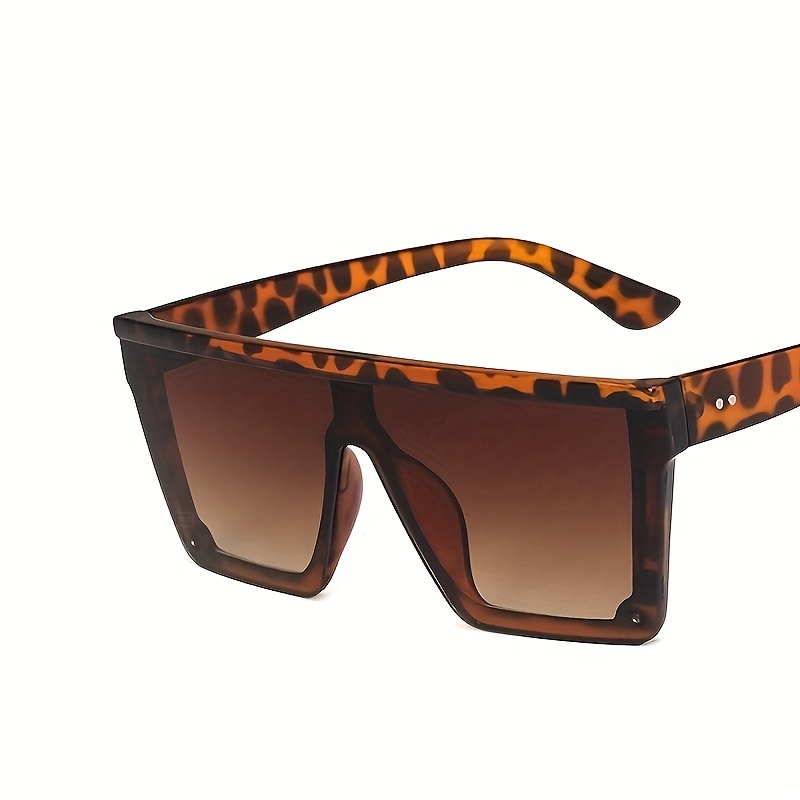 Large Square Metal Hinged Sunglasses