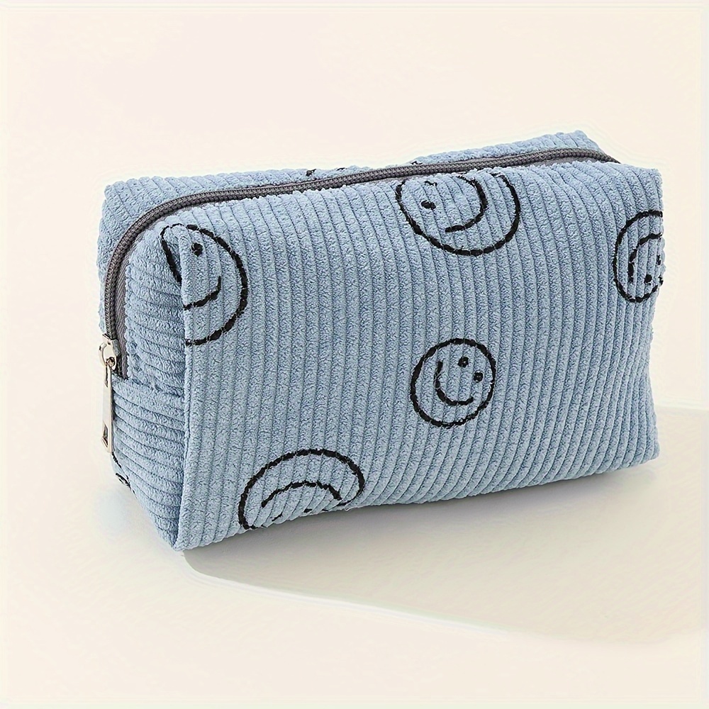 Smile More Zipper Pouch, Makeup Bag, Pencil Pouch, Cute Baggies 