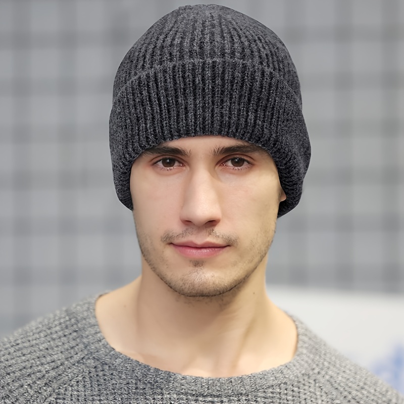 Woolen Plain Grey Winter Cap