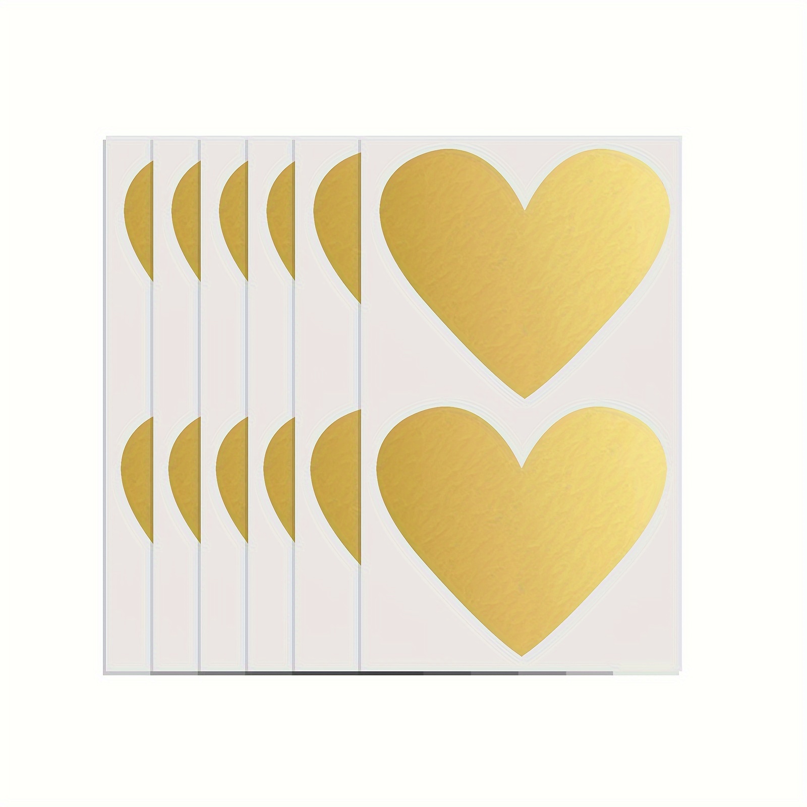 

30pcs/pack 6x7cm Golden Love Heart Shape Scraping Stickers Self-adhesive Labels, For Postcards, Greeting Cards, Promotional Tickets, Promotional Events, Wedding Event Gift Cards, Scraping Prize Cards