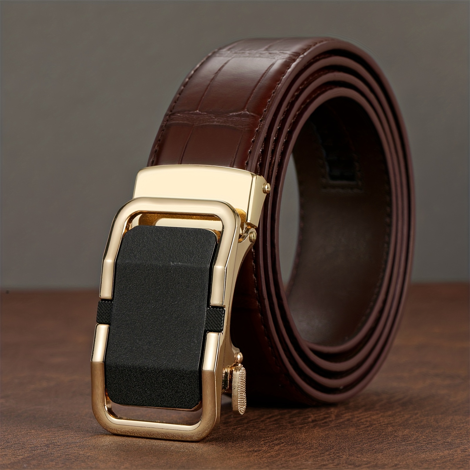Discounted Men's Frosted Automatic Buckle Belts at Our Store