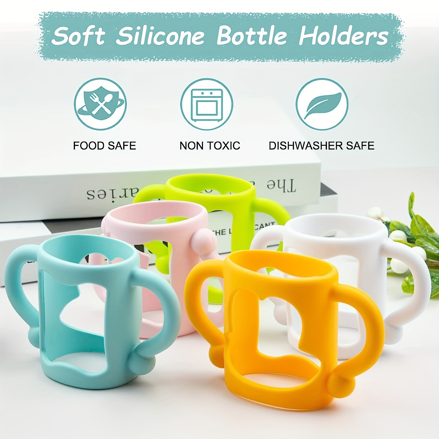 Bottle Handles For Narrow Baby Bottles, Baby Bottle Holder, Bpa-free Soft  Silicone Bottle Handles - Temu