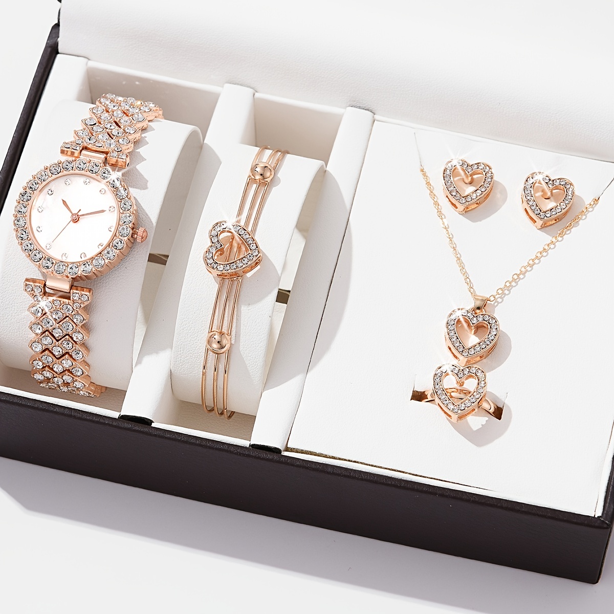 Fashion Superior Quality & Super Classy Complete Set Of Gold Wristwatch/ Necklace/Bracelet/Earring/Ring | Jumia Nigeria