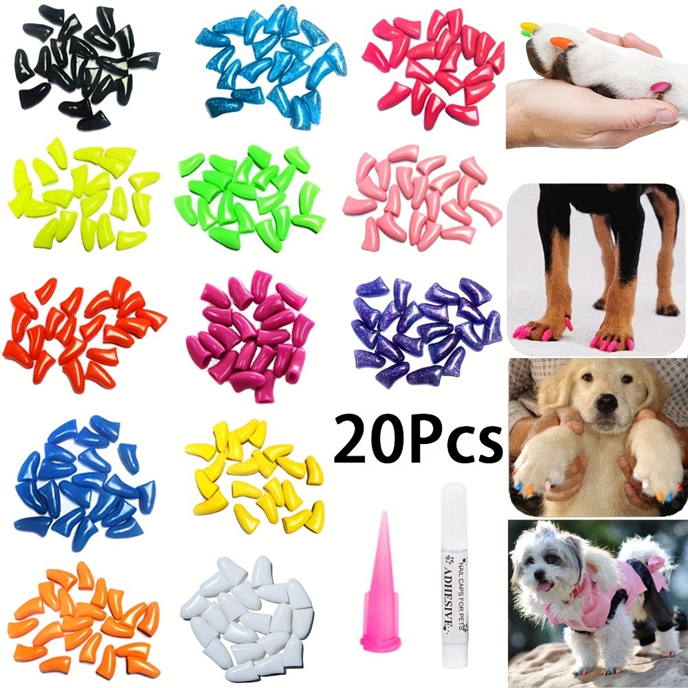 20/100pcs Dog Nail Caps, Toe Grips For Dogs With Instant Traction,  Anti-Slip Dog Toe Grips For Senior Dogs, Paw Grips For Senior Dog, Dog Toe  Tread Re