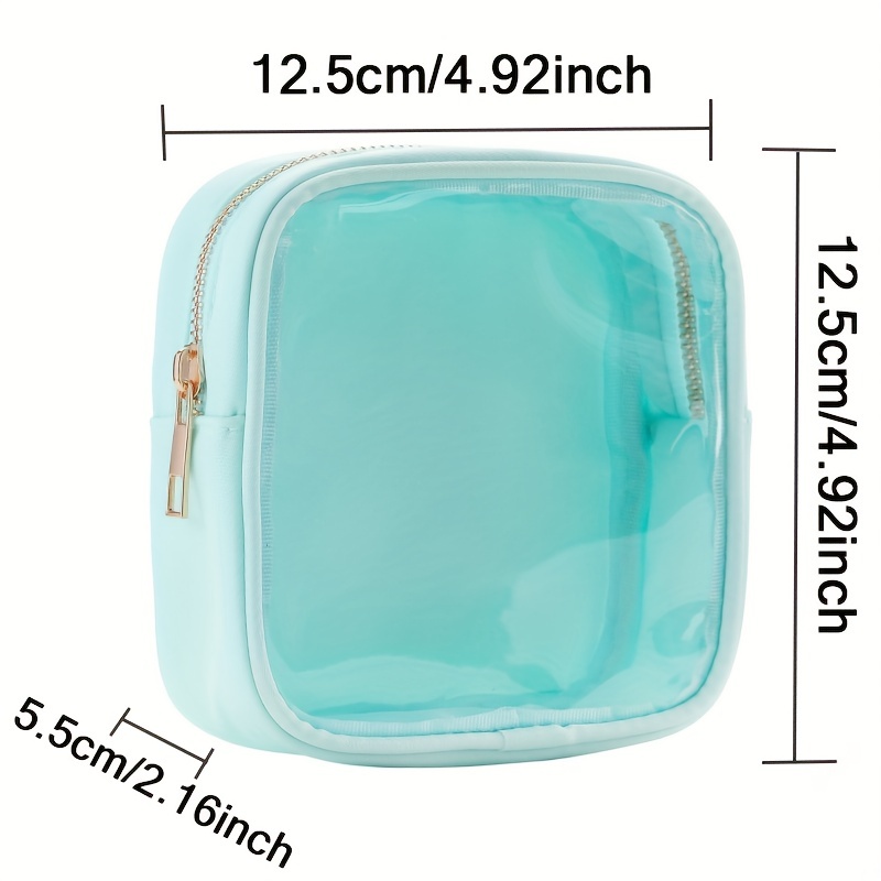  UIXIZQ Clear Mini Makeup Bag for Purse, Small Nylon&PVC  Cosmetic Travel Bag TSA Approved Toiletry Bag with Zipper, Preppy  Transparent Makeup Travel Bag Coin Purse for Women Men Girls(Mini-Purple) :  Beauty