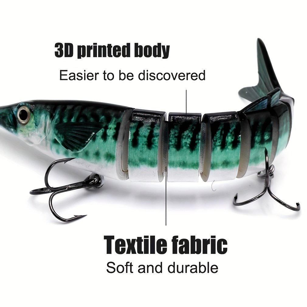 Realistic Multi-Jointed Fishing Lures with Treble Hook - Perfect for  Catching Big Fish
