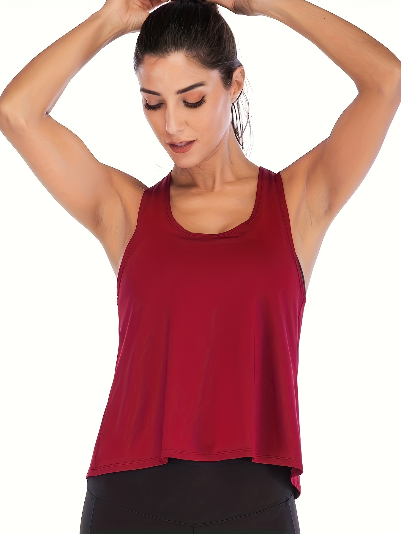Women's Backless Tank Top Quick drying Loose Workout Yoga - Temu