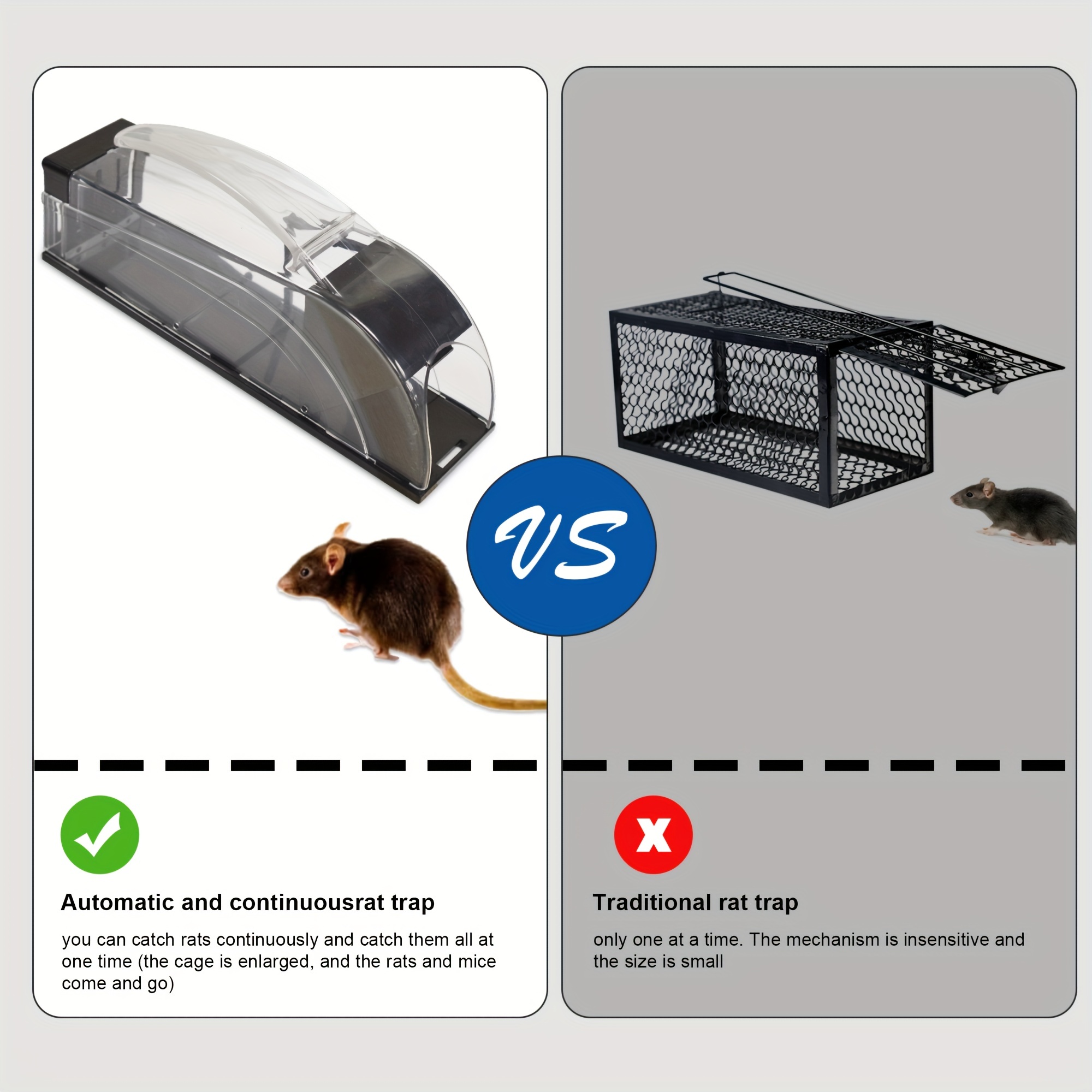  Humane Mouse Traps Indoor Outdoor, Reusable Rat Traps
