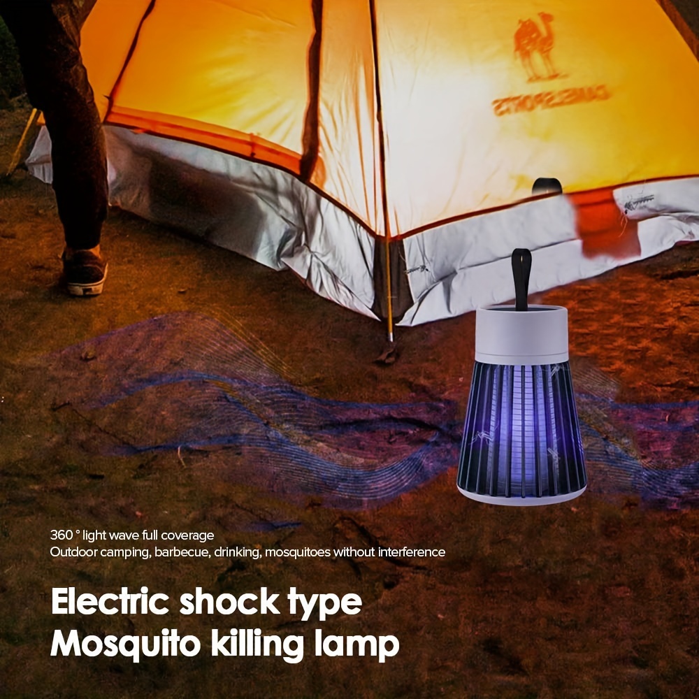 

Electric Bug Zapper For Indoor & Outdoor - Mosquito And Fly Killer Portable Usb Led Purple Light Trap Have Security Grid Home, Bedroom, Backyard Camping Using