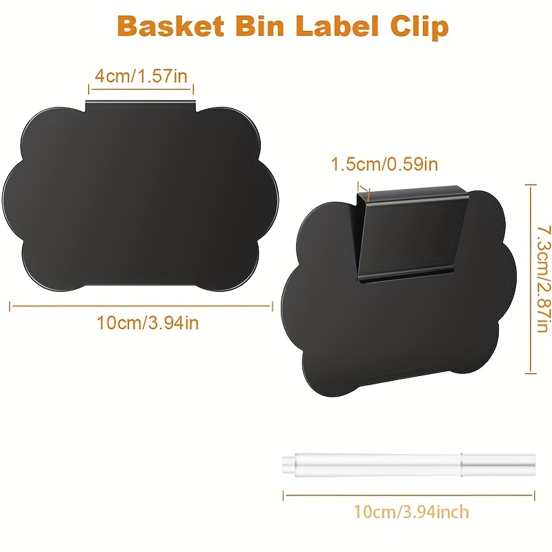 8pcs Storage Bin Basket Labels Chalkboard with Markers