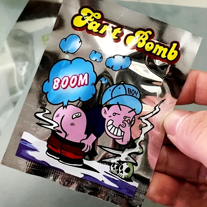 10bag/lot Novelty Fart Bomb Bags Stink Bomb Smelly Exploding Mini