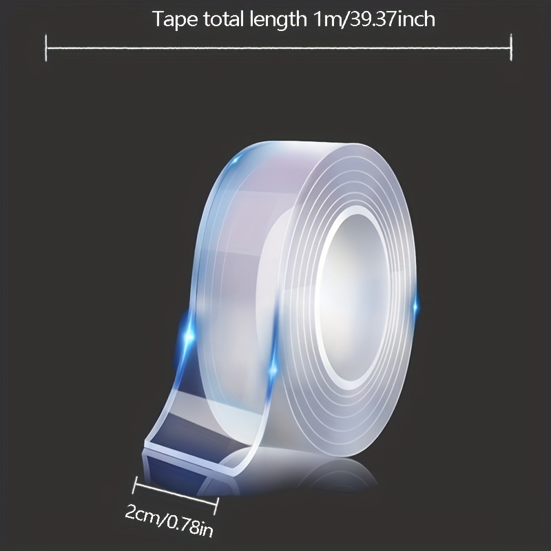 Nano Adhesive Tape,multipurpose Transparent Double Sided No-trace