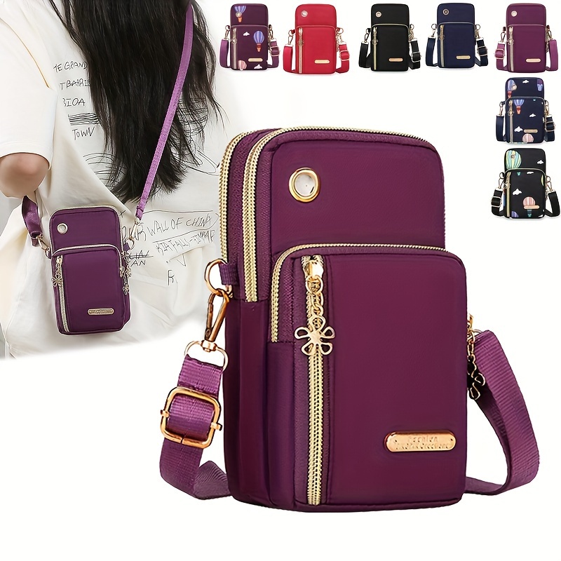 

Mini Crossbody Cellphone Bag, Fashion Nylon Shoulder Bag, Women's Casual Handbag, Coin Purse & Wallet (3.5"x6.6"x2.3")