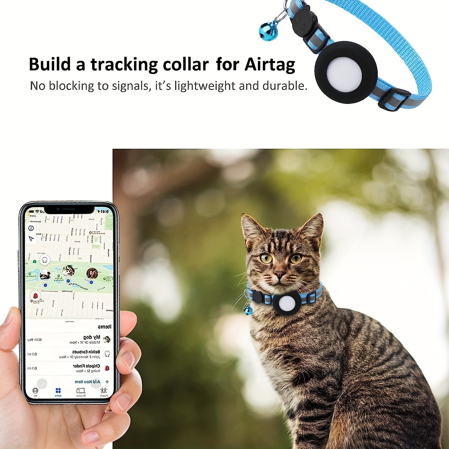 Funda Protectora para Airtag Gps Collar Mascotas Perro Gato — Te